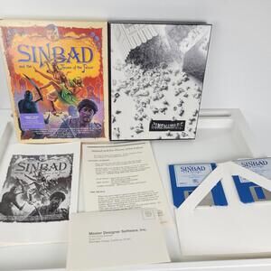 Sinbad and the Throne of the Falcon (Amiga, 1987) Rare Cinemaware Game CIB